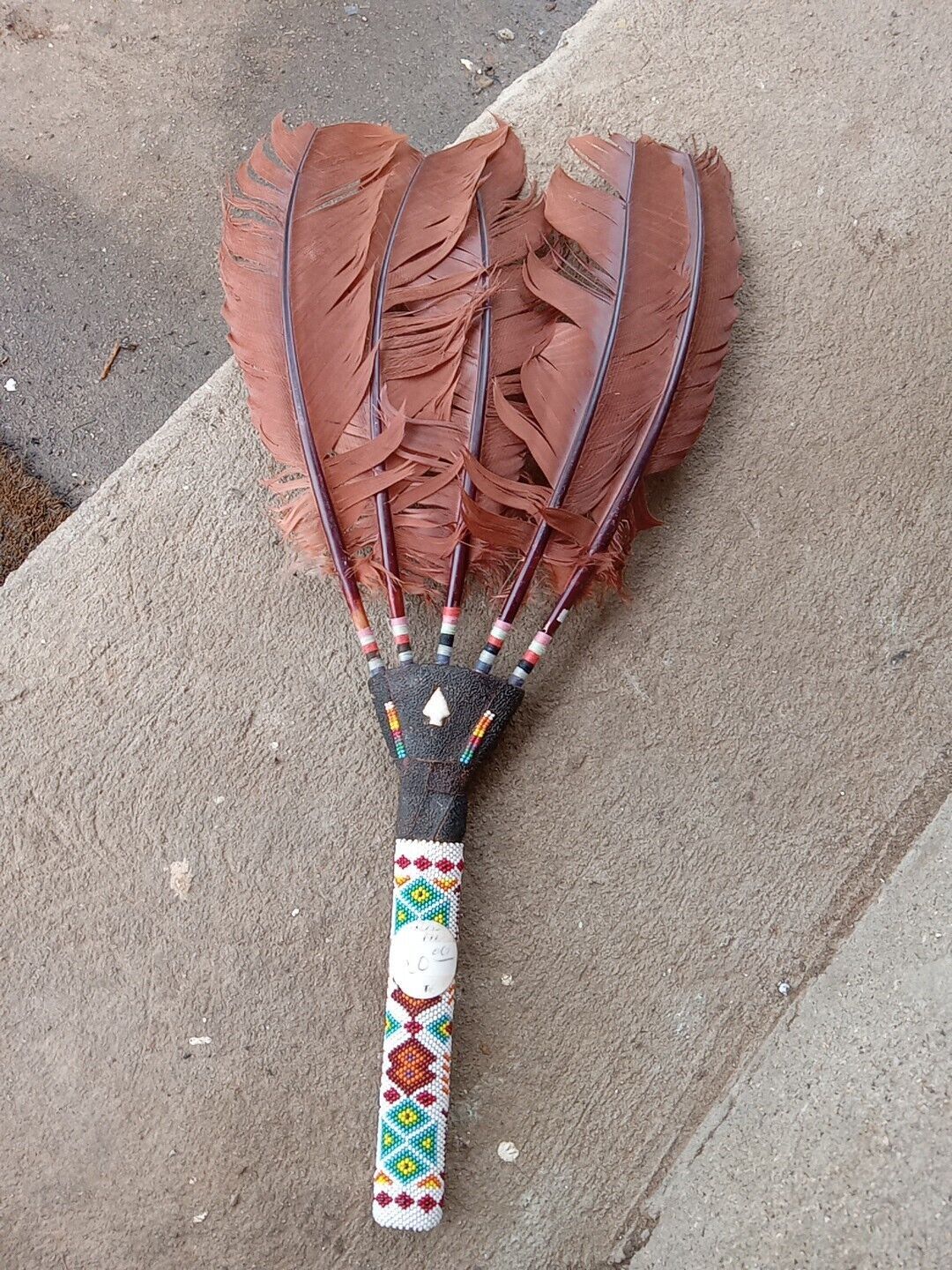 Native American Beaded Fan