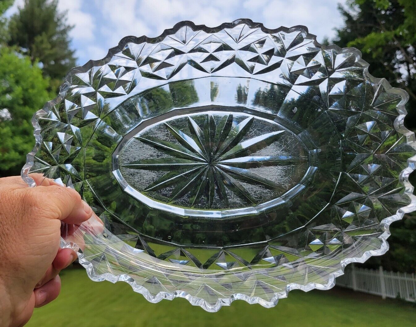 Antique Anglo-Irish Cut Glass Bowl c.1790 11