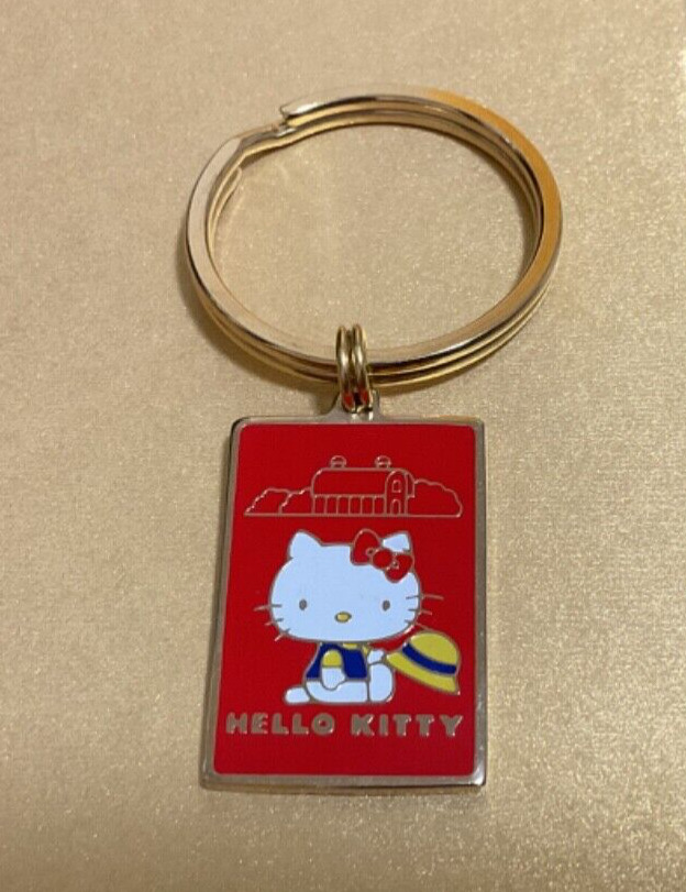 Vintage 1976 Hello Kitty metal keychain Sanrio