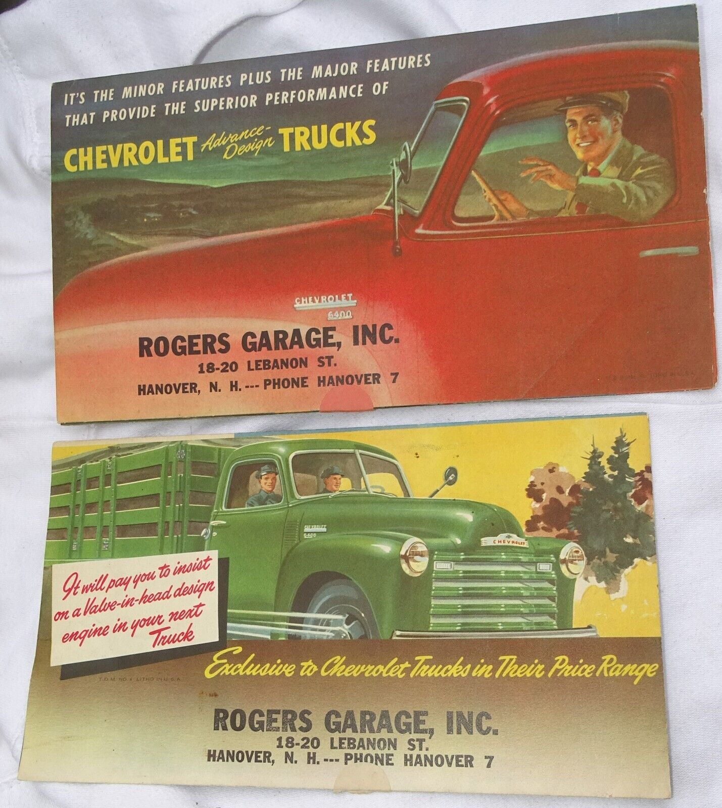 \'40s Rogers Garage INC Detroit MI CHEVROLET TRUCK maintenance Poster-Brochures