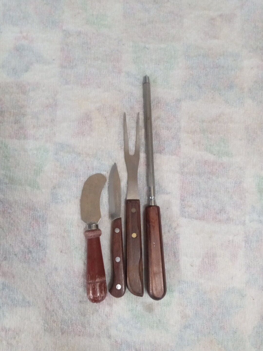 Vintage Japan Made Cutlery Lot Of 4 Decent Condition Nice Pieces Wood Handles