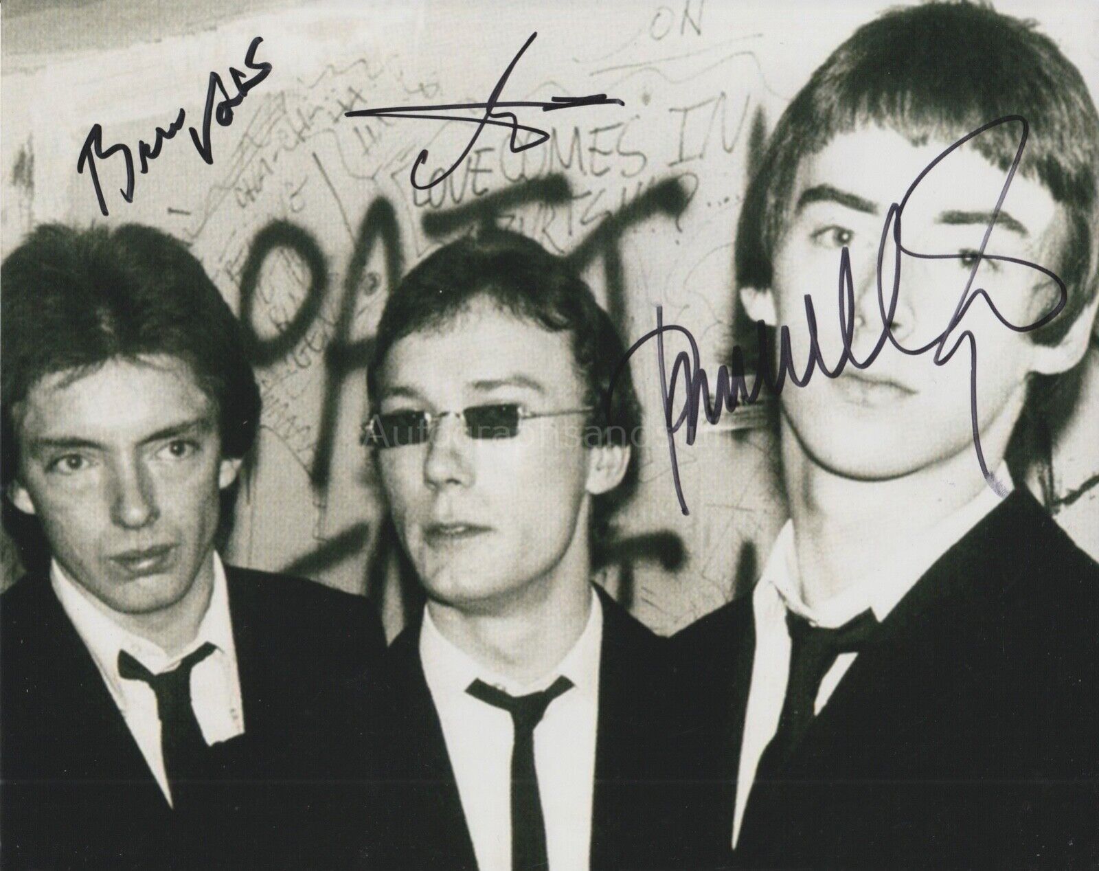 The Jam Hand Signed 8x10 Photo Autograph Paul Weller, Rick Buckler Bruce Foxton