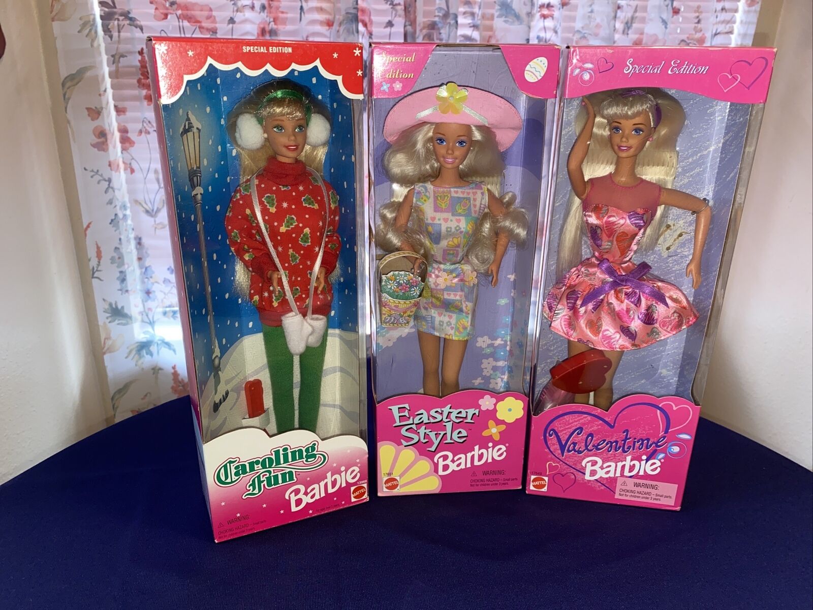 Holiday Special Edition Barbie Dolls (3)Christmas Valentines Easter1995,1997
