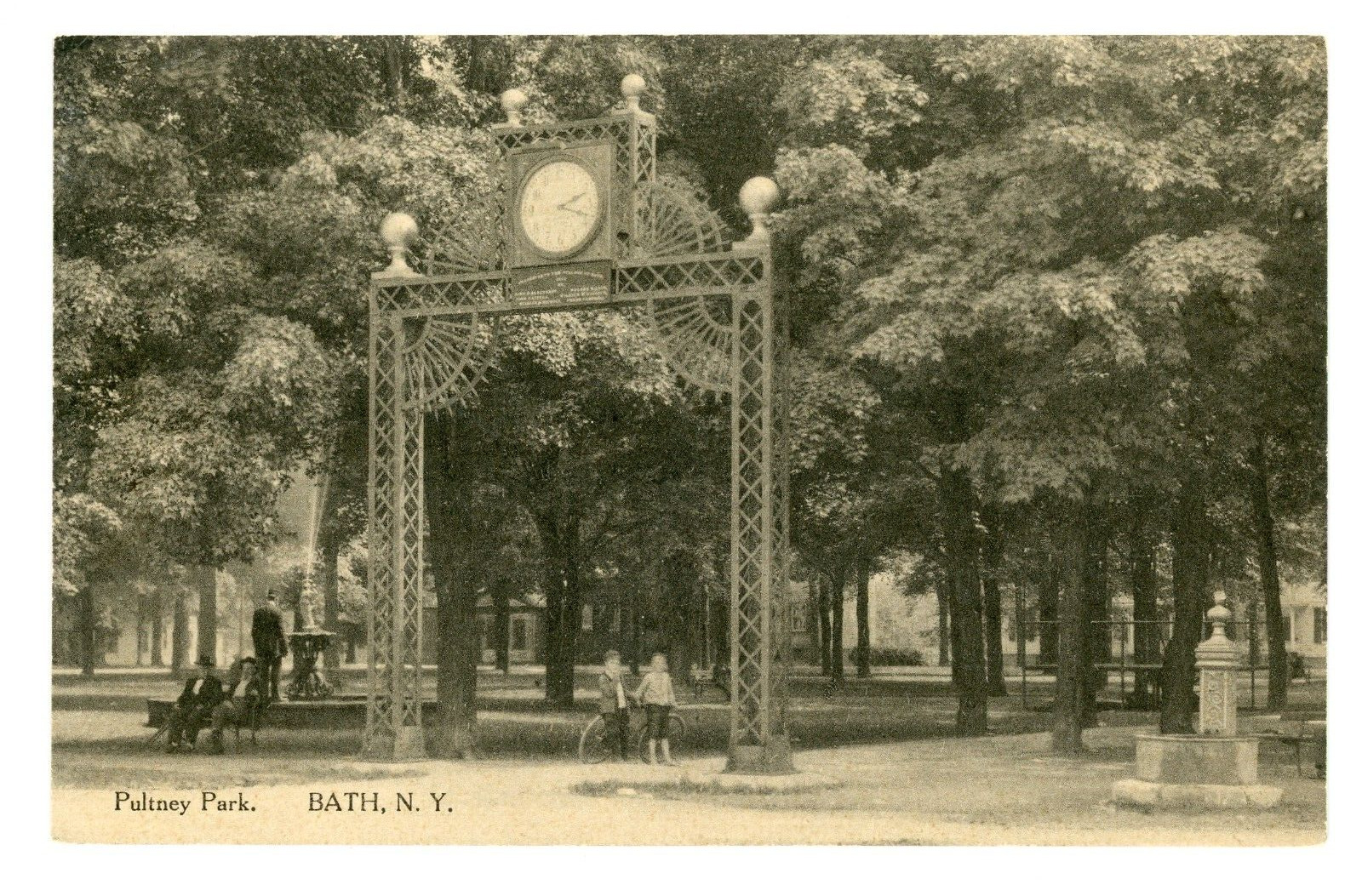 Pultney Park Bath New York c1910 Albertype Antique Postcard