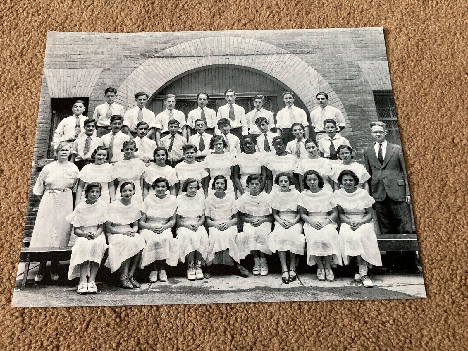8 X 10 B&W Photo Franklin School Newark, New Jersey - 1933/1934