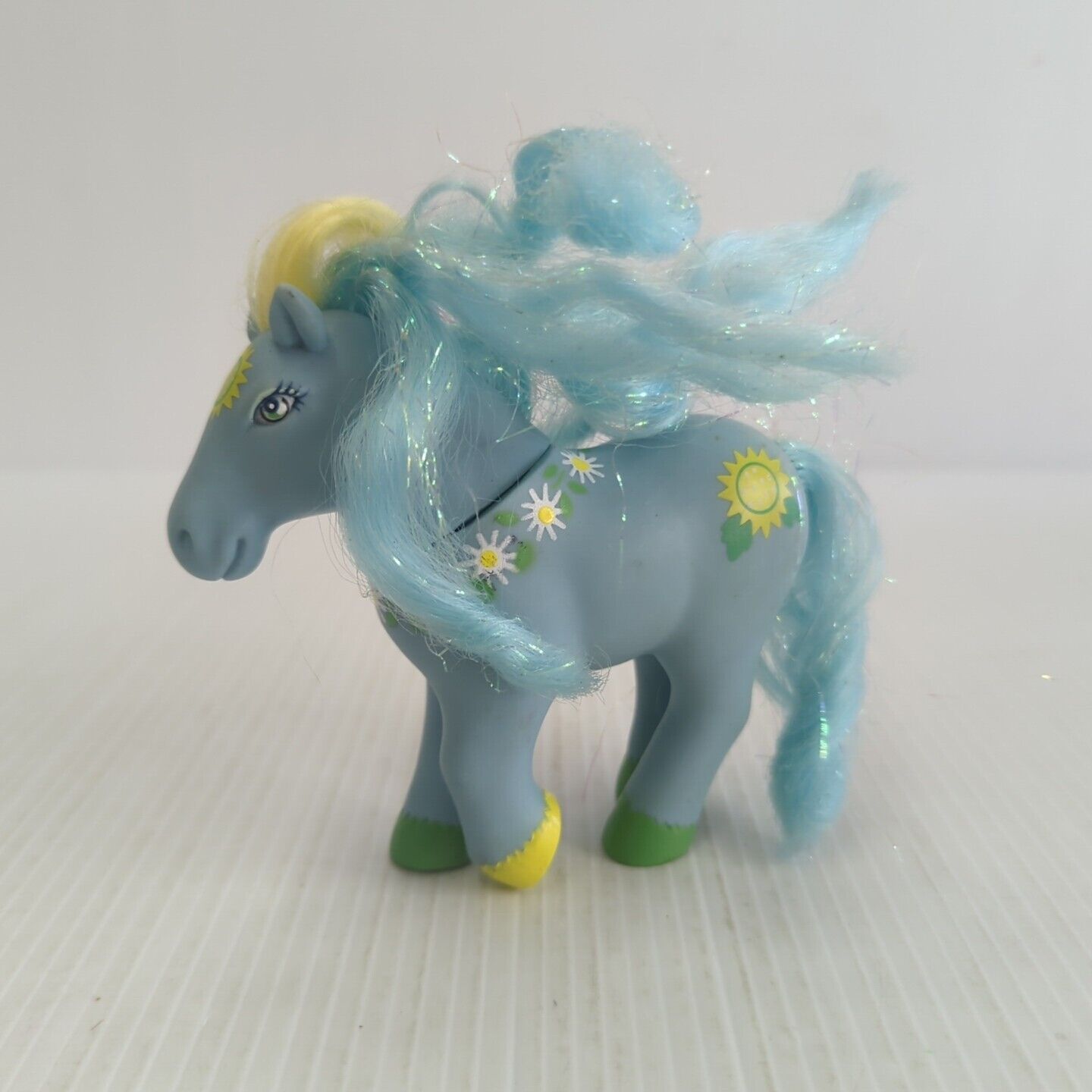 Vintage 1984 Mommy Sunrise Pony MLP Clone Lanard Blue Horse Toy Figure
