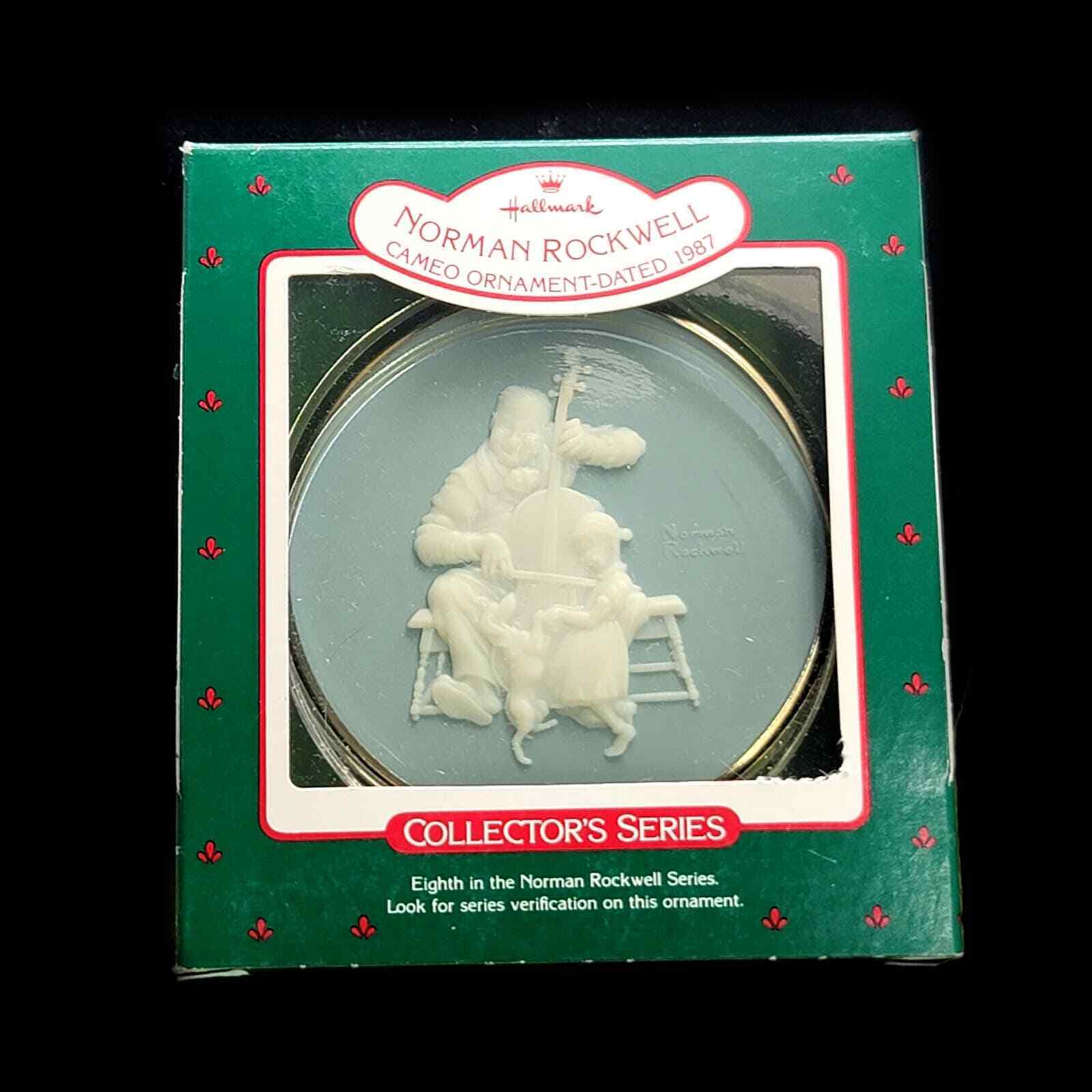 Vintage HALLMARK Norman Rockwell Collection 1987 Cameo Christmas Tree Ornaments