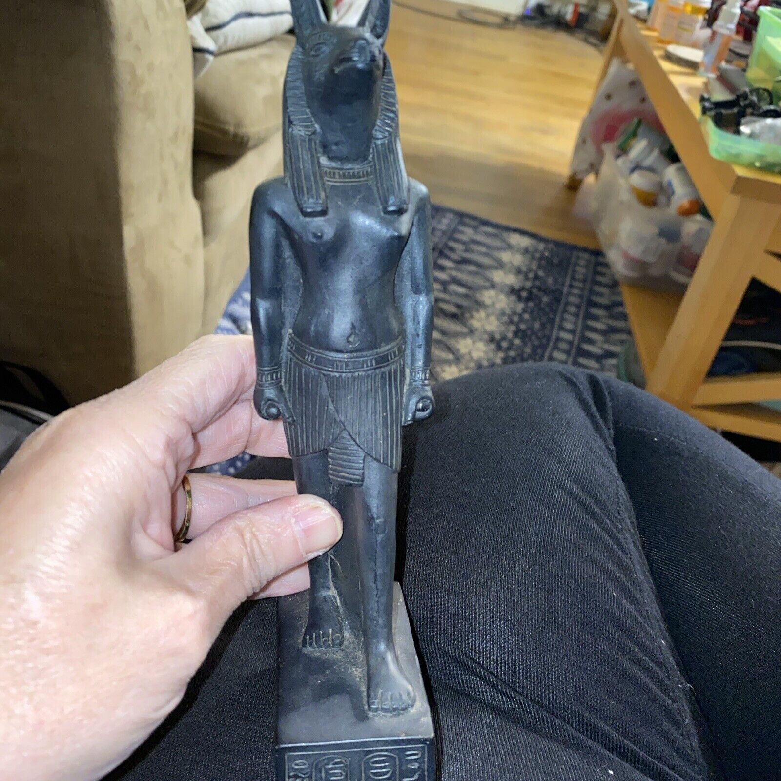 RARE ANCIENT EGYPTIAN ANTIQUITIES Statue Pharaonic Of God Anubis Egyptian BC