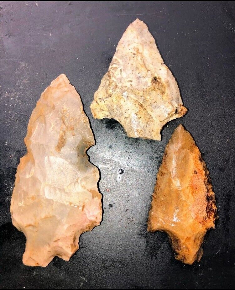 Authentic Native American artifact arrowheads 3) Illinois artifacts 