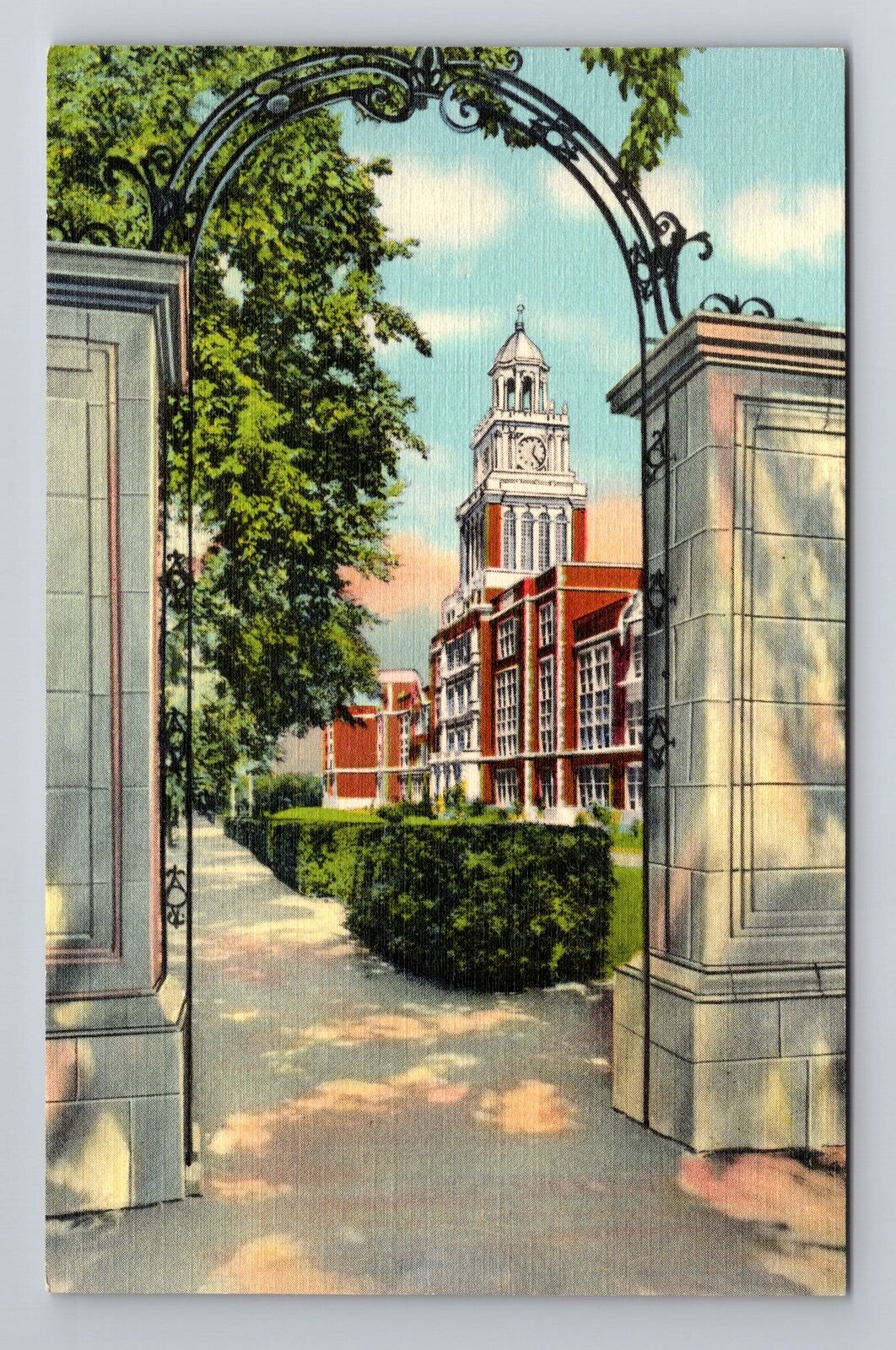 Denver CO-Colorado, Vista Of East High School, Antique Souvenir Vintage Postcard