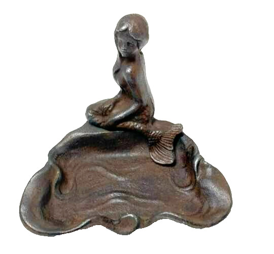 Cast iron Mermaid Soap Dish Coin / Trinket Tray Fine casting