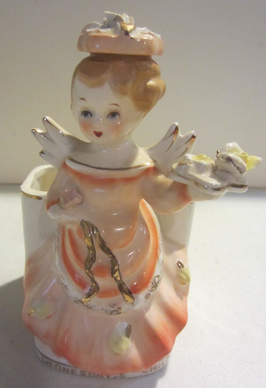 Vintage Wednesday\'s Child Angel Figurine planter