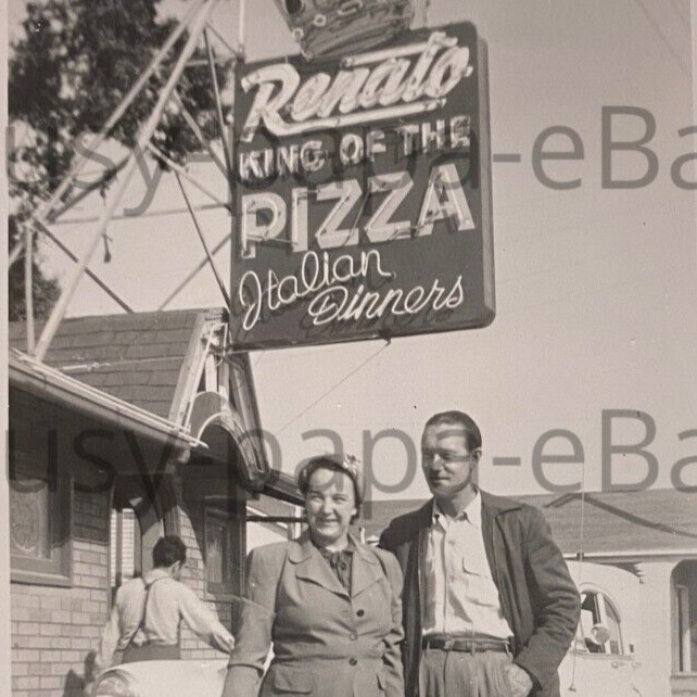 Vintage 1950s Renato King Of Pizza Italian Diner El Camino Real Menlo Park Photo