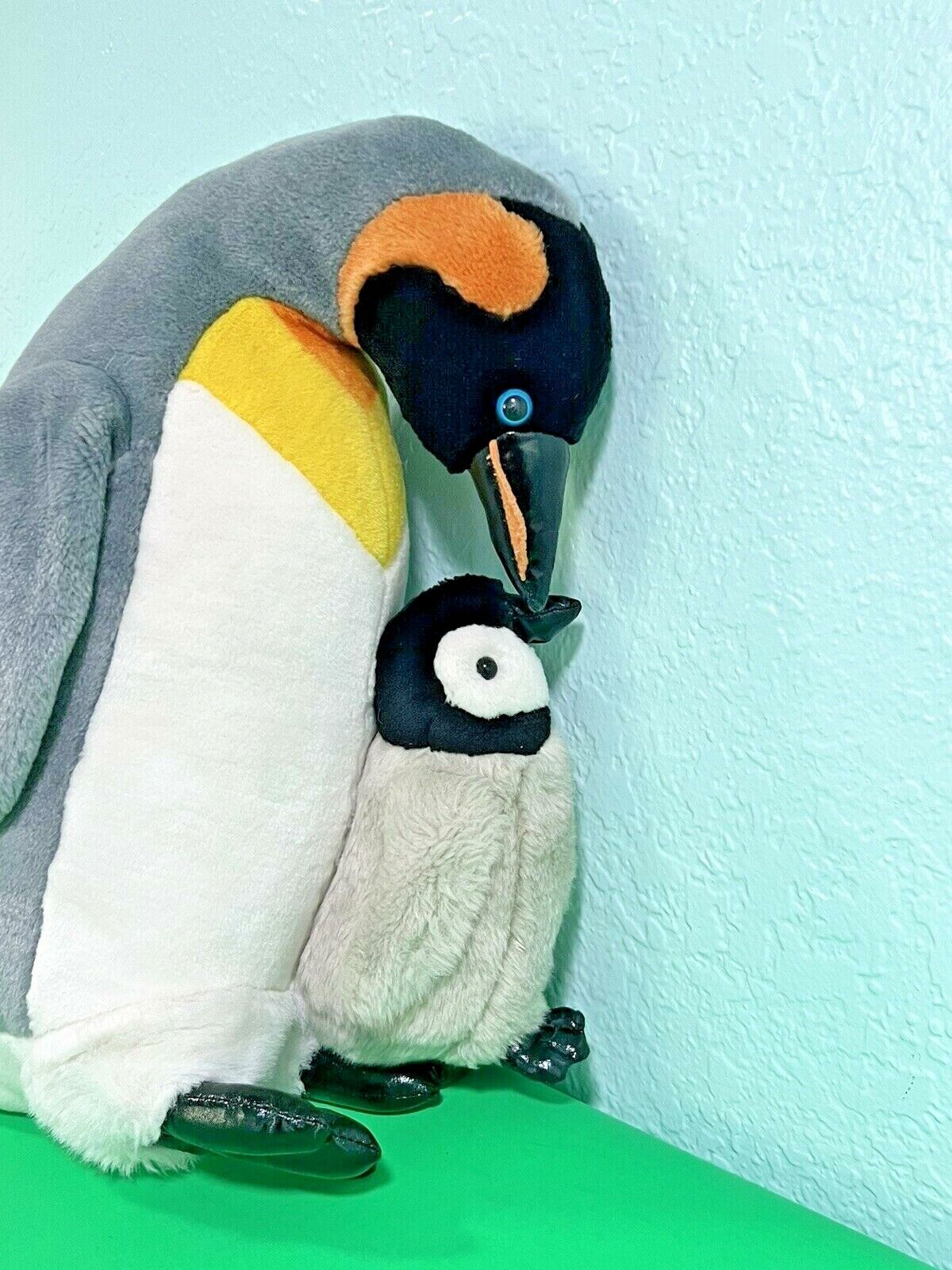 Penguin with Baby Chick Plush Stuffed Animal Artic Sea World Lovely Toy or Gift