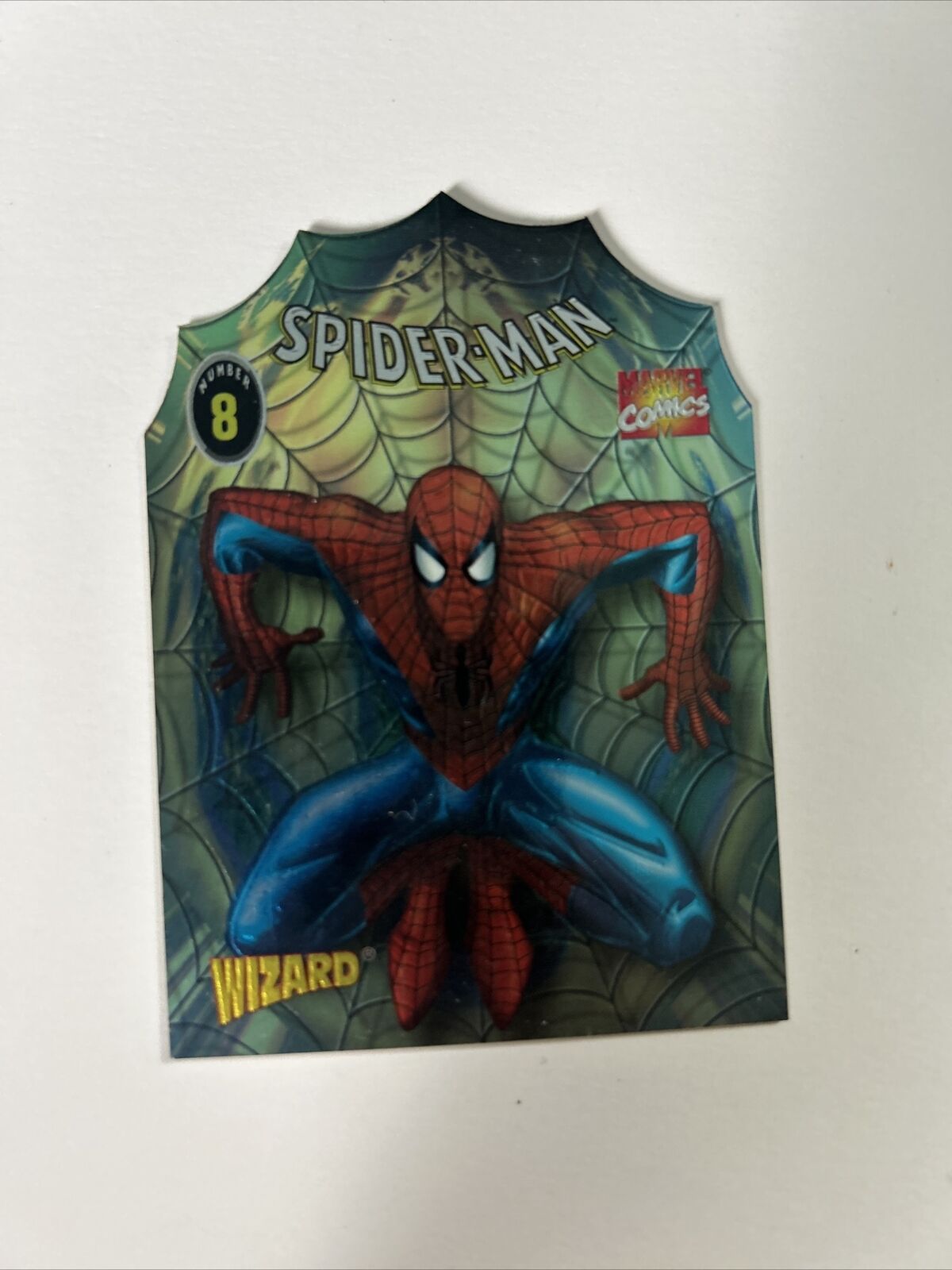 1996 Fleer Skybox Spider-Man Chromium Die-Cut #8 Wizard Trading Card