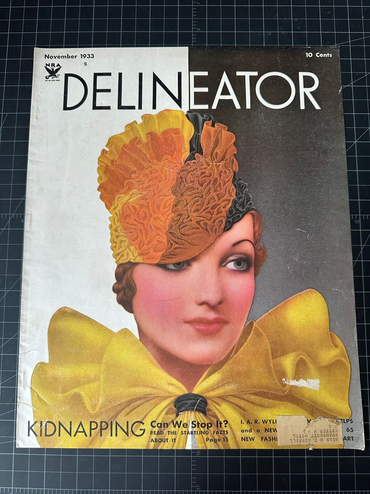 Vintage 1933 The Delineator Magazine Cover - COVER ONLY