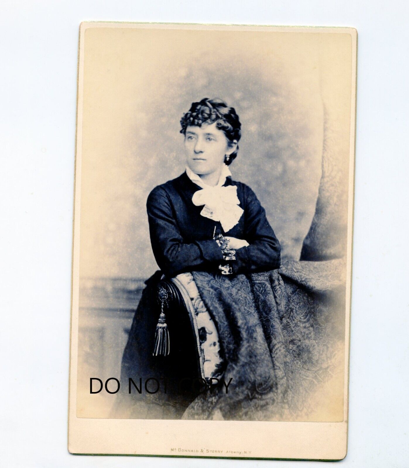 Pretty Woman Portrait Antique Cabinet Photo 1800s