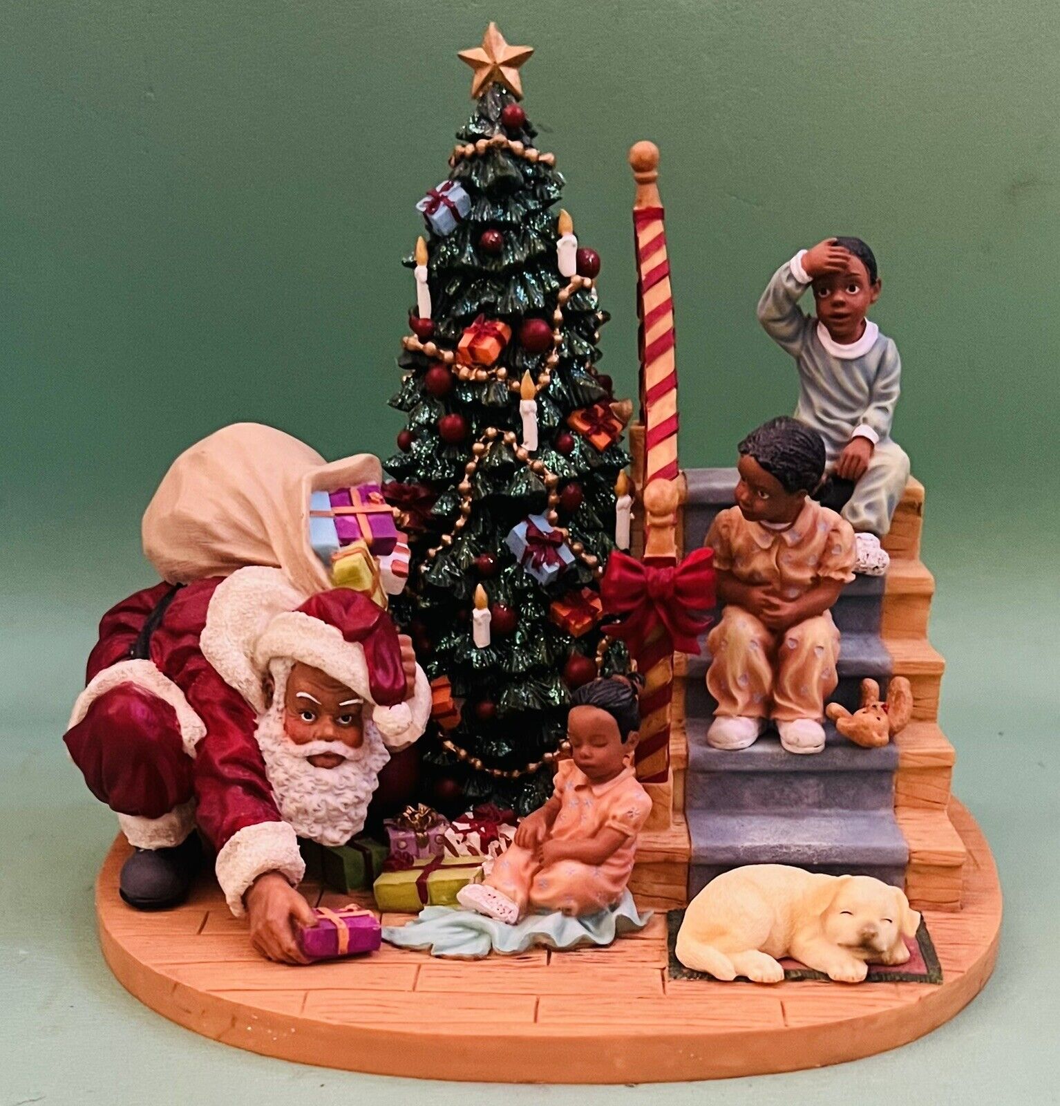 HTF San Francisco Music Box Santa w Kids, Have Yourself a Merry Little Christmas