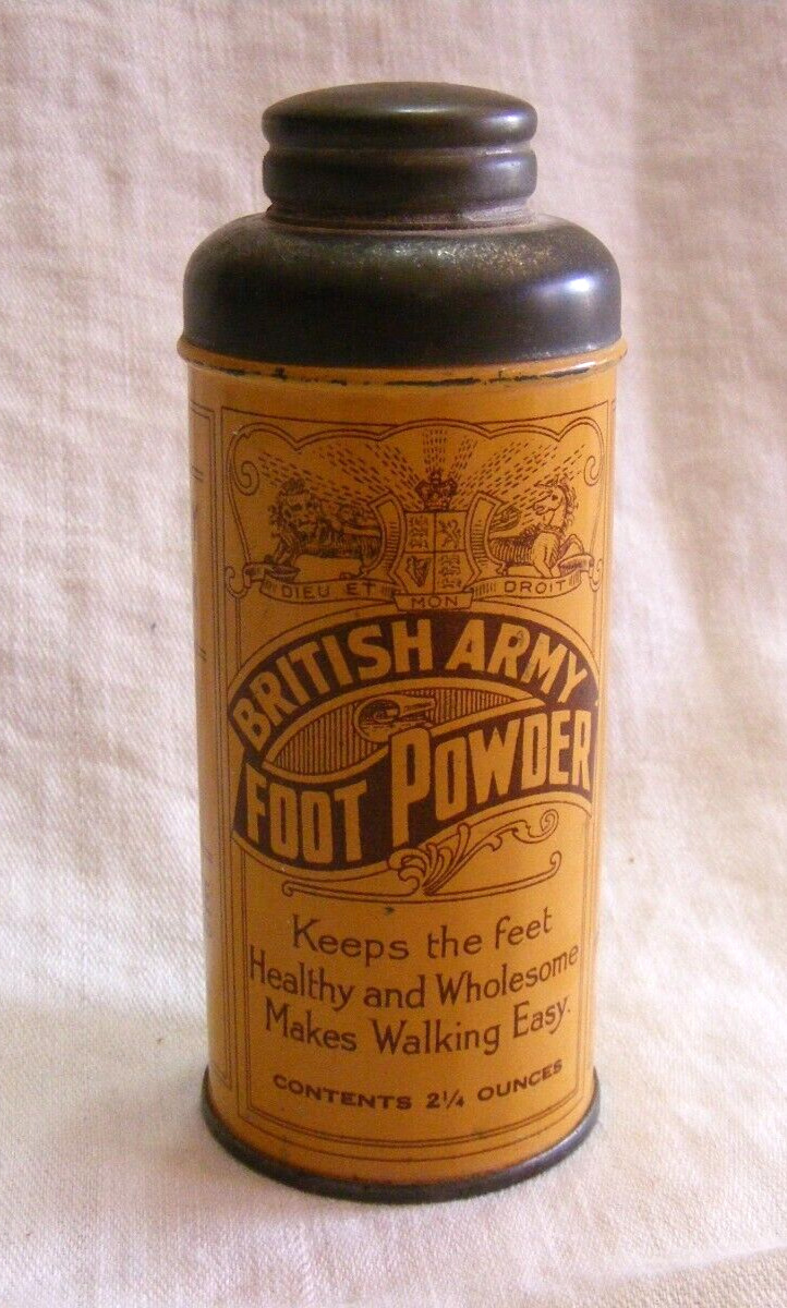 Vintage Early 1900\'s British Army Foot Powder Parke & Parke Limited 8-b