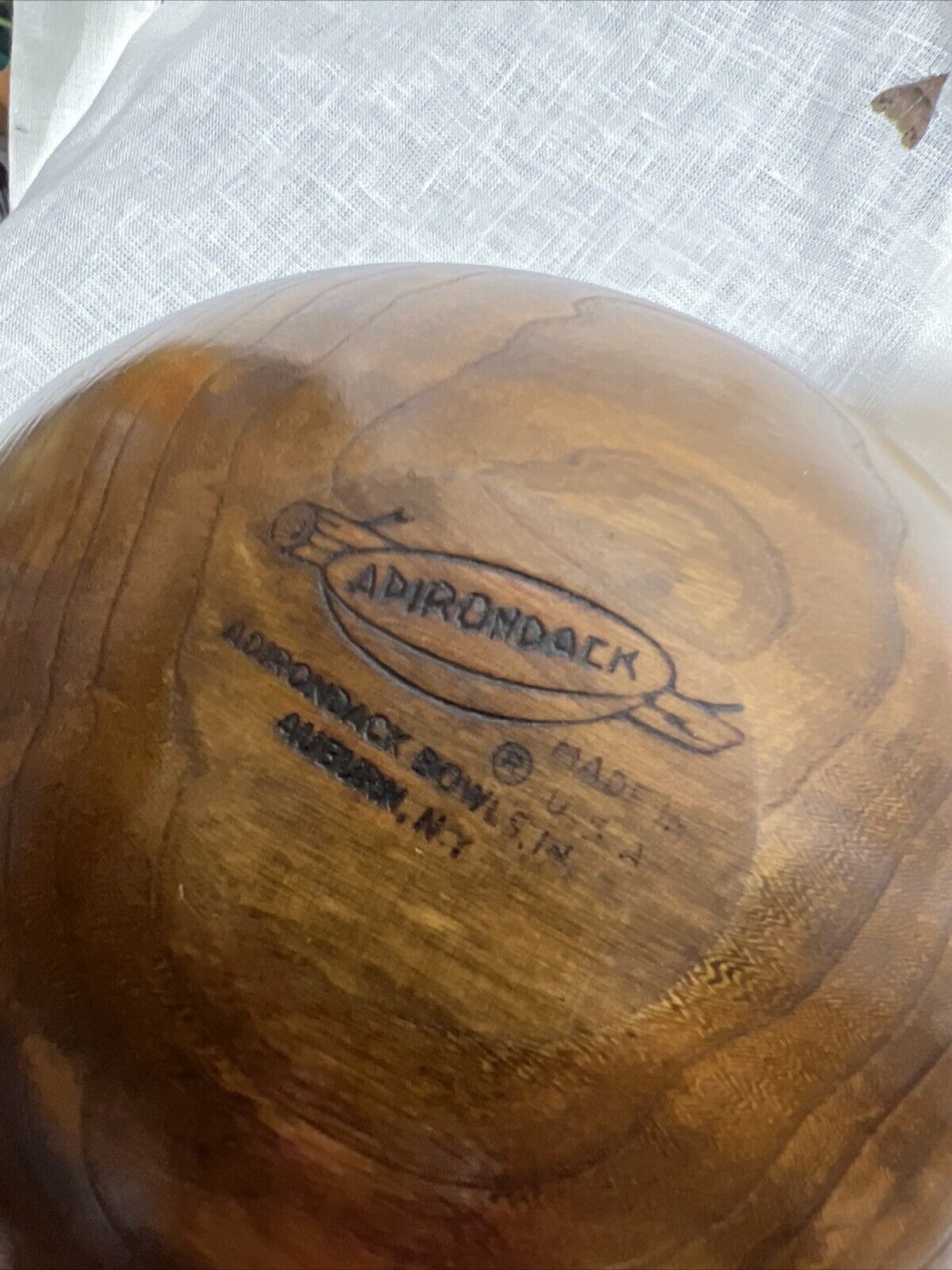 Vintage Adirondack Wooden Bowl. Made In USA.