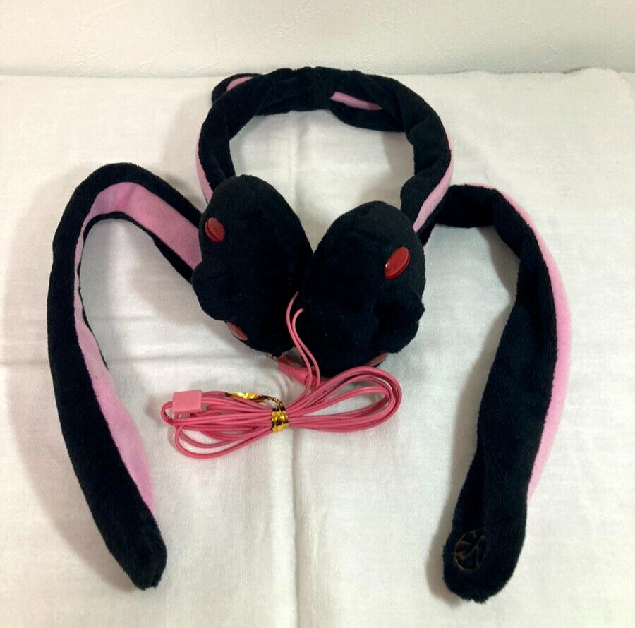 Chax-GP Gloomy All Purpose Rabbit Bunny Plush CGP-363 Headphones Headset Black