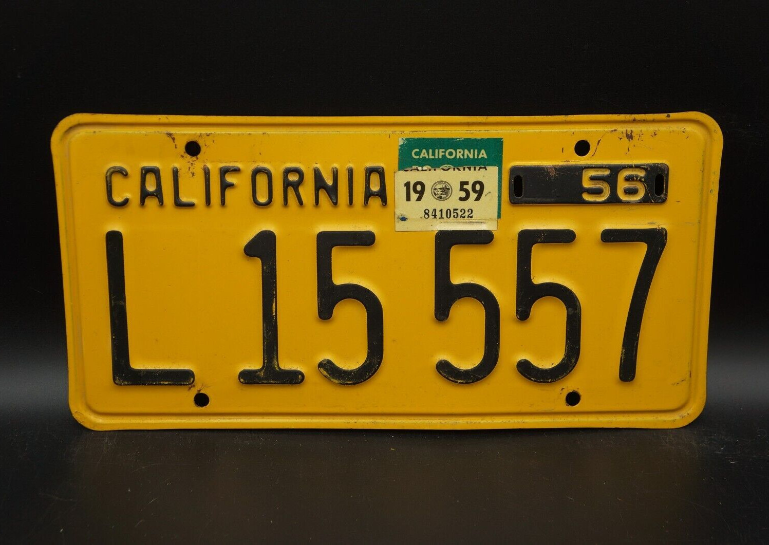 1958 1959 CALIFORNIA License Plate - NICE QUALITY