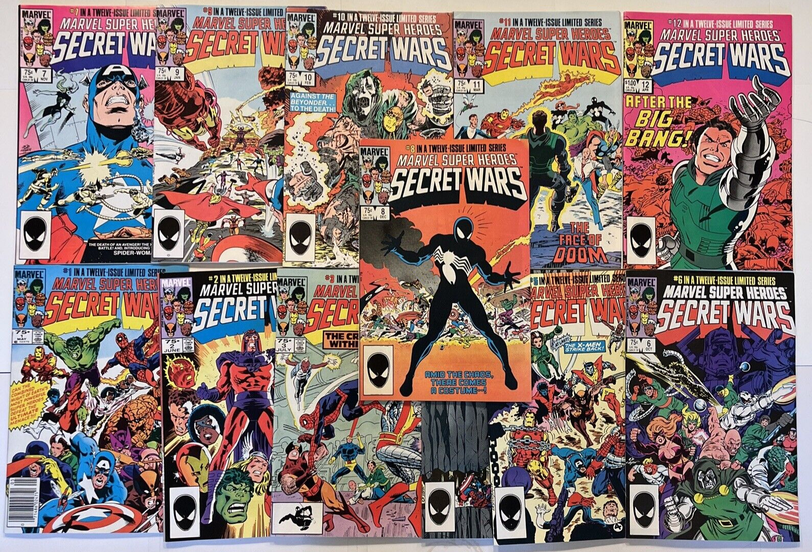 MARVEL SUPER HEROES SECRET WARS (1984) 12 ISSUE COMPLETE SET 1-12 MARVEL COMICS