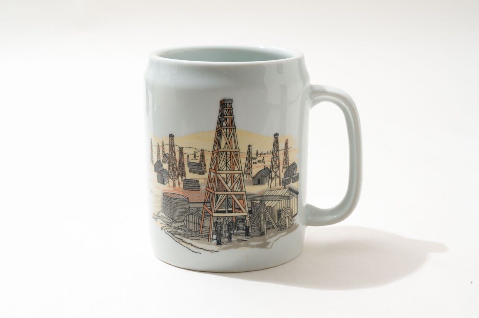 Vintage Quaker State Mug, Early Oil Field