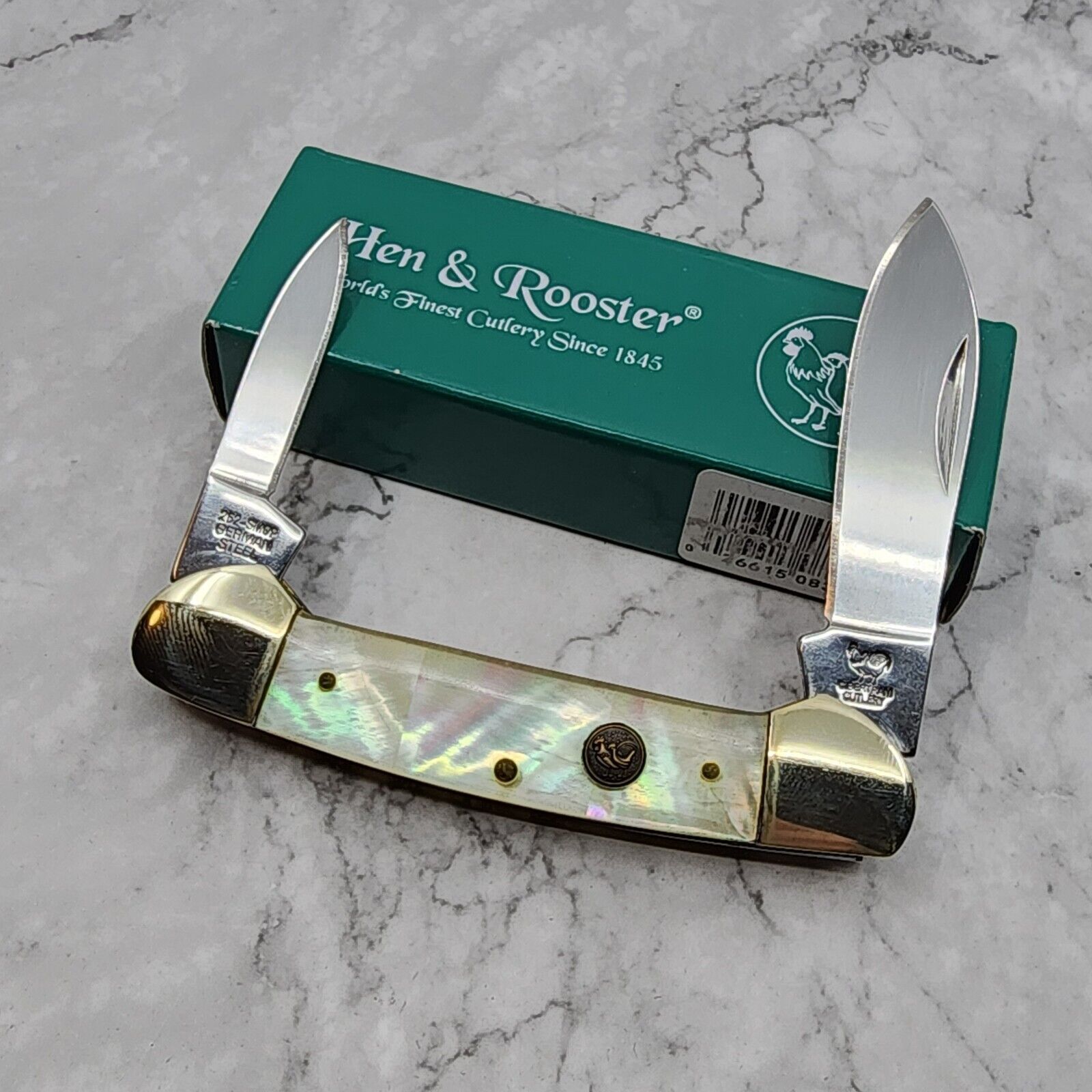 Hen Rooster 252-Smop Mother Of Pearl Canoe Knife