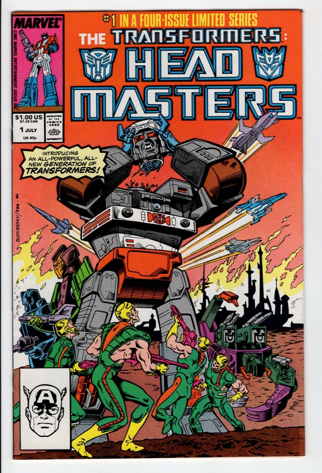 Transformers Headmasters 1 NM- Marvel Comics CBX1D