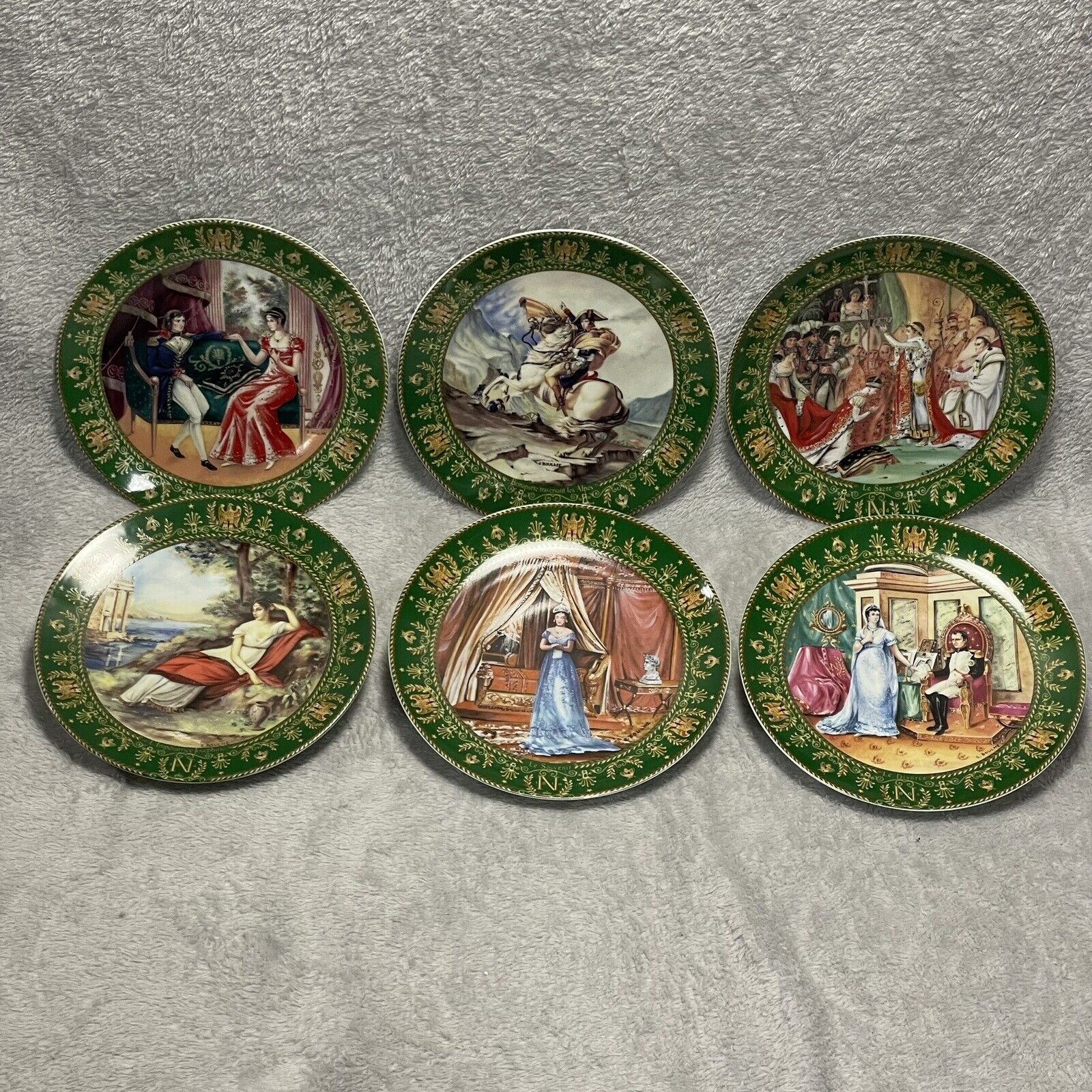 6 Limoges Collector Plates Josephine & Napoleon Bonaparte by Boulme 1984-86