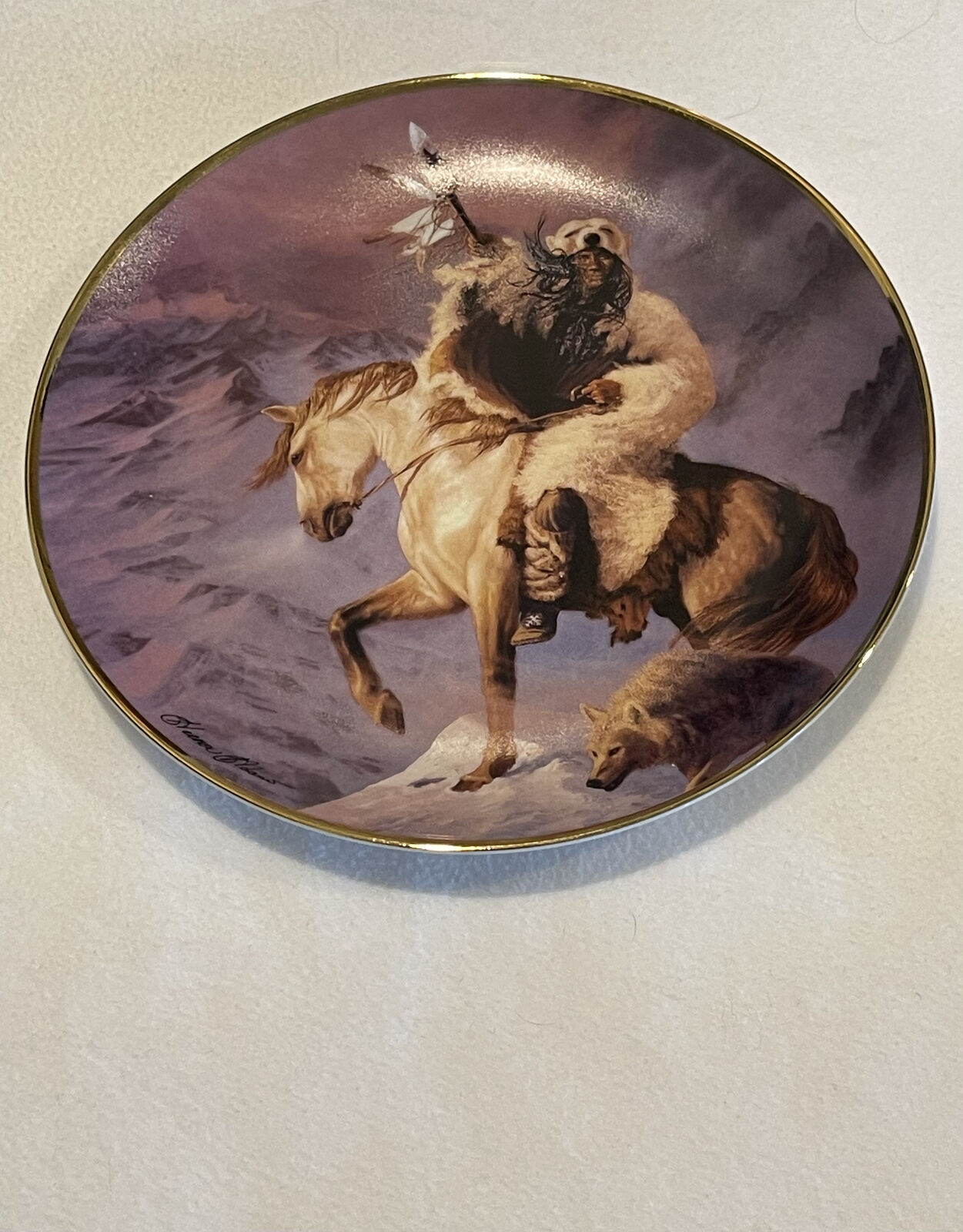 The Franklin Mint Western Heritage Museum Plate Spirit Of The North Wind