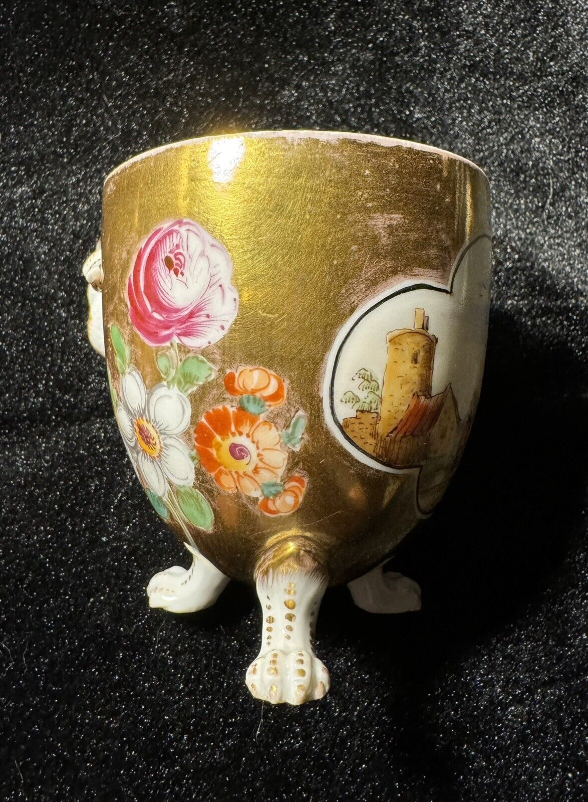 Beautiful Antique Old Paris Porcelain Empire Period Cup  19C