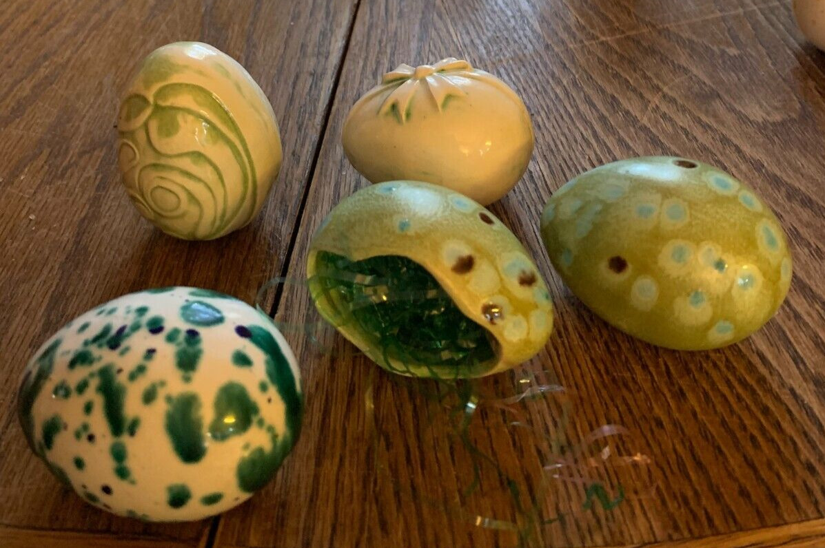 Five Easter egg decorations