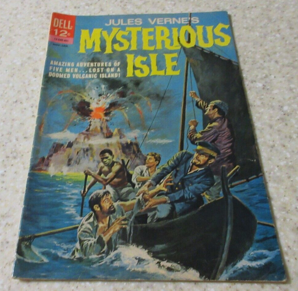 Jules Verne\'s Mysterious Isle 1, (FN+ 6.5) 1963 Dell, 20% off Guide = $9.60