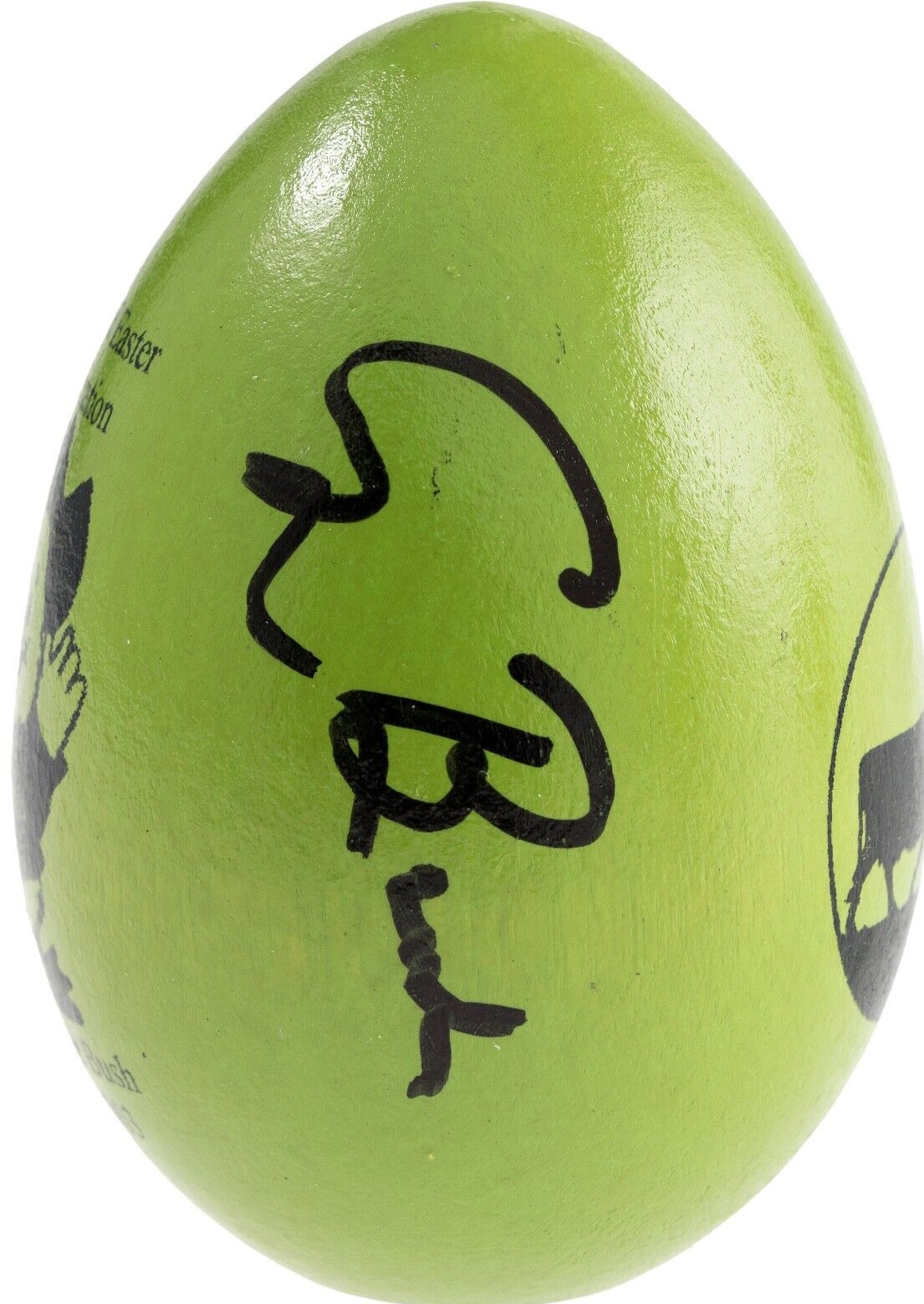 George H.W. Bush Barbara Bush Signed Beckett Authentic Seater Egg Green