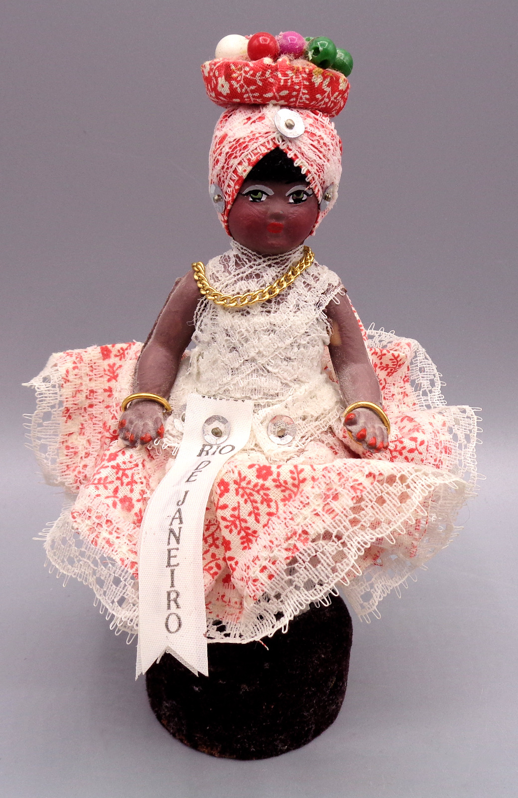 Vintage Rio de Janeiro Girl Woman Souvenir Doll Figurine