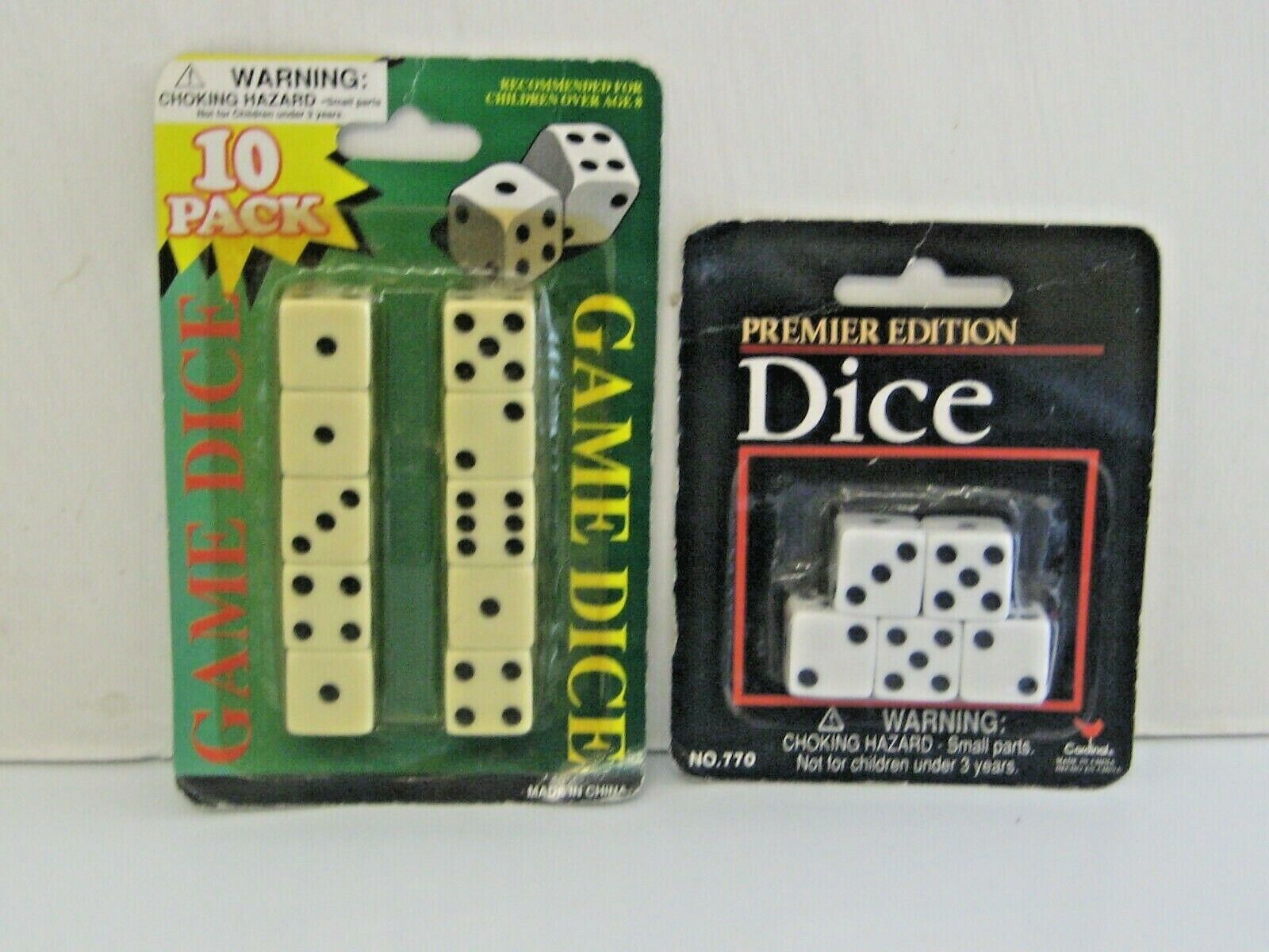 gambling dice, brand new/sealed