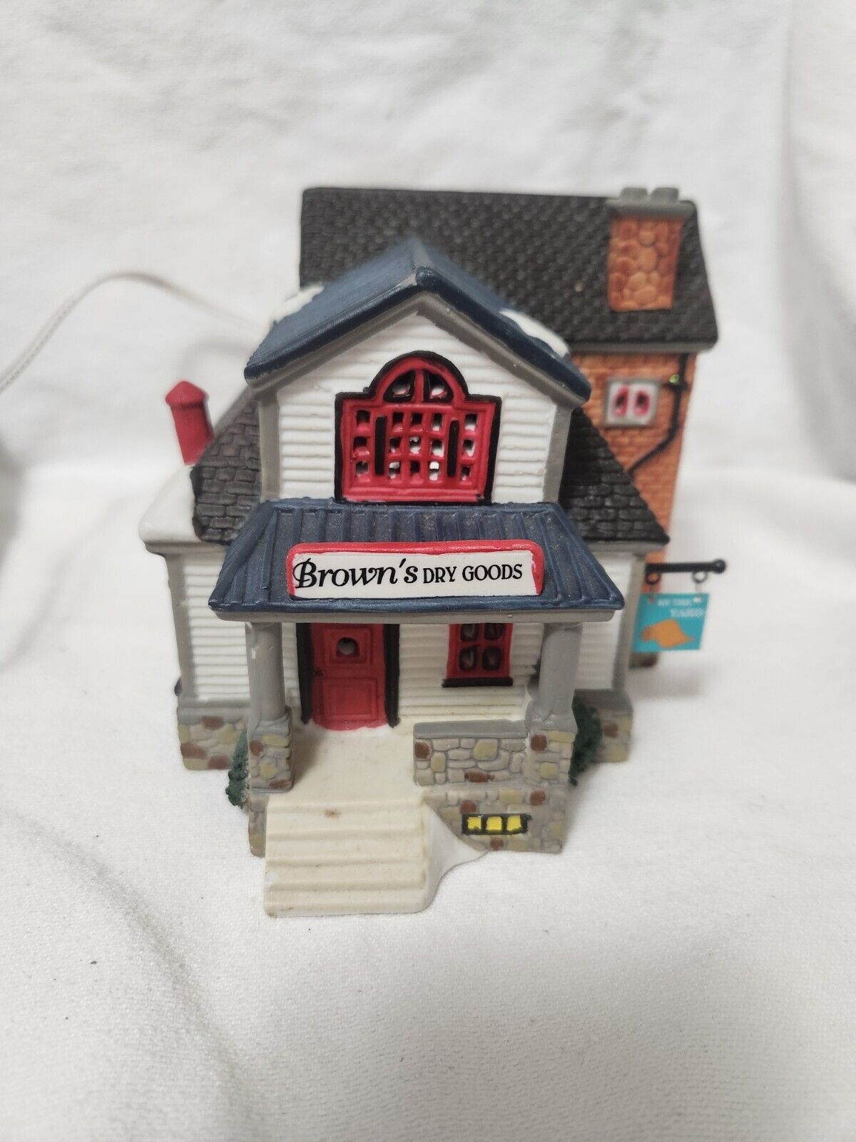 Lemax Dickensvale Briwn's Dry Goods Lighted House 1997 Christmas Village