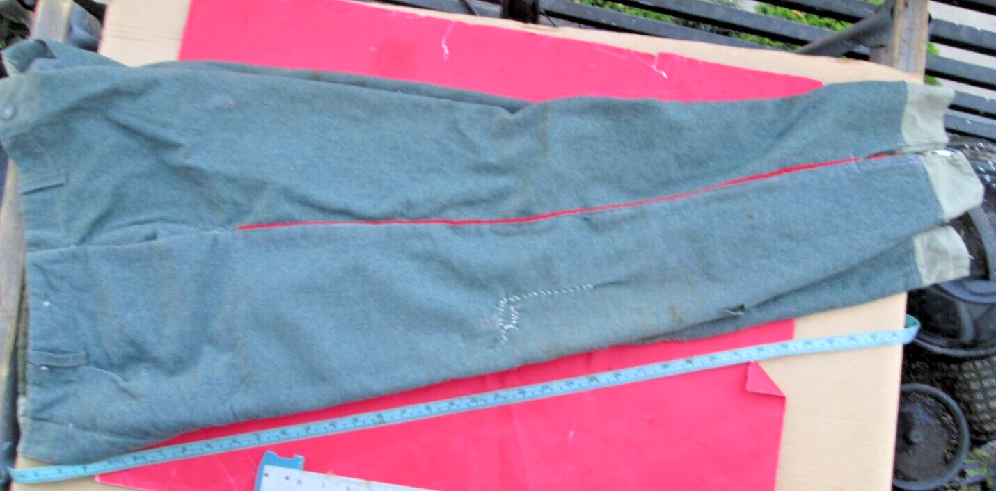 WW1 German pants converted from Swiss or Swedish army surplus feldgrau wool used