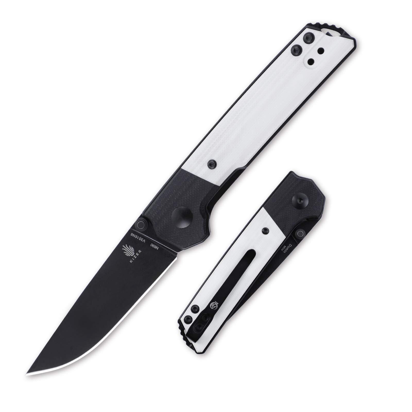 Kizer Domin Mini, EDC Folding Knife with 2.88 Inches N690 Blade and G10 Handle,