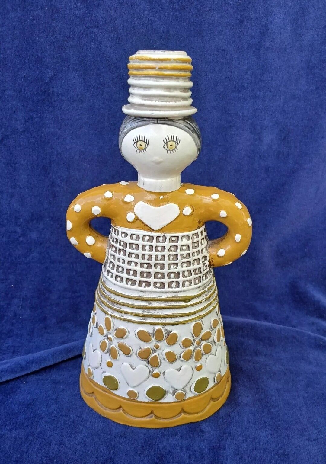Vintage 1960s Pride Creations 9.25” Popsie Woman Figurine Japan Candleholder 