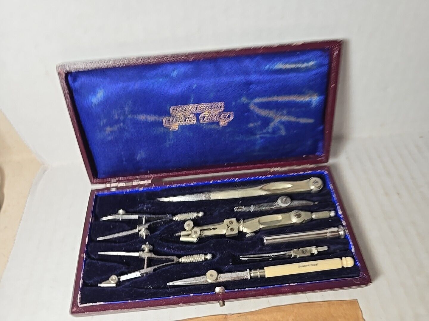 Antique rare Draftsman’s Kit & Tool Set Early 1900s