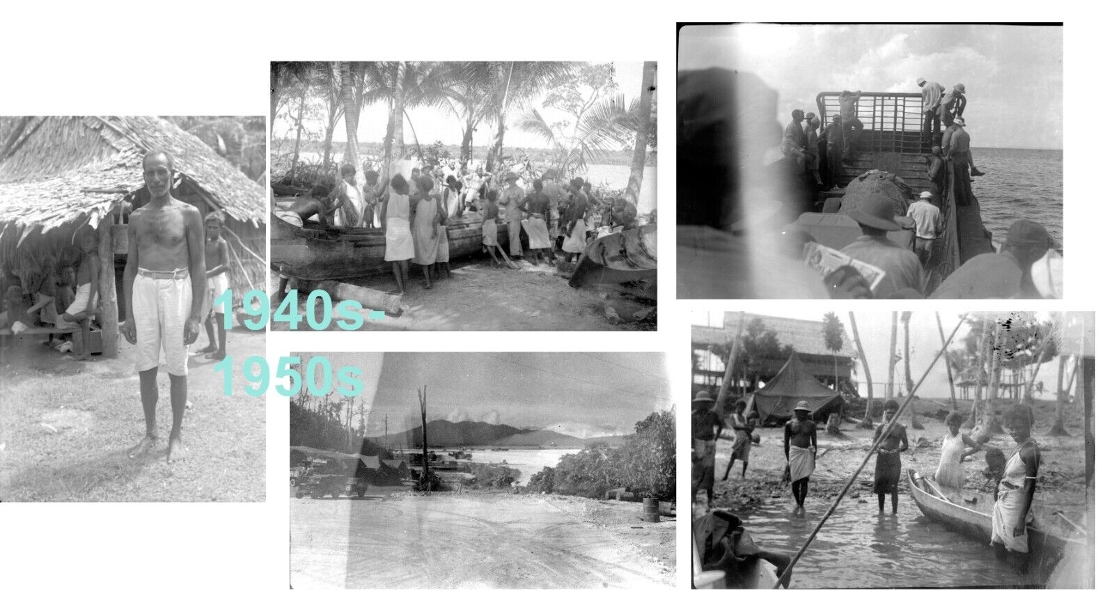 LOT 1940s - 50s Africa Boats People Huts Trucks Old Photos Vintage NEGATIVES