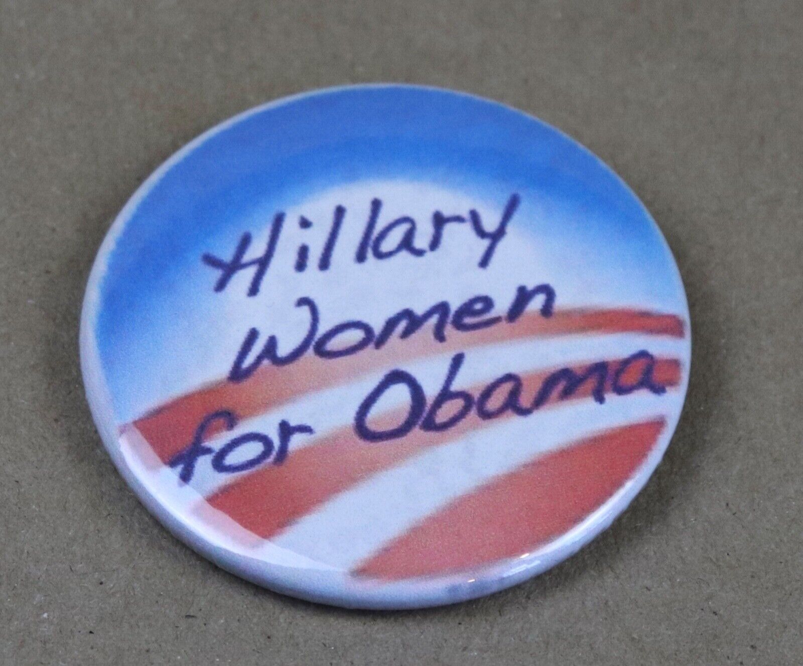 Vintage Button Pin - HILLARY WOMEN FOR OBAMA 2.19\