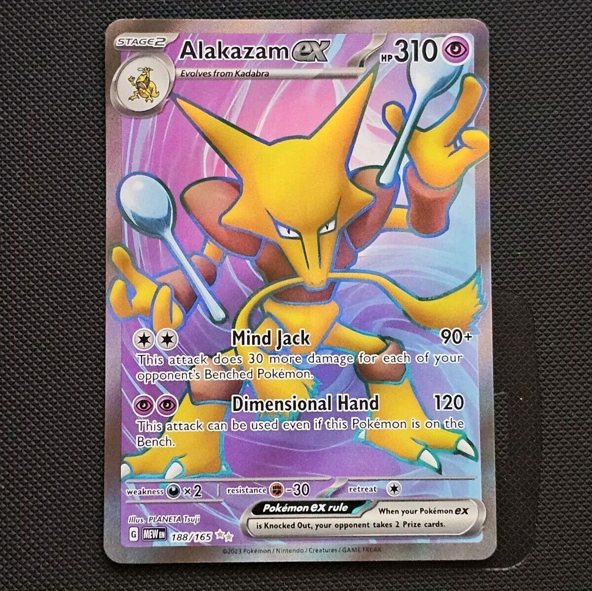 Pokémon TCG Alakazam ex Scarlet & Violet-151 188/165 Holo Ultra Rare