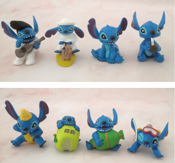 8PCS/SET Cute Disney Lilo & Stitch Mini Action Figures PVC Toys Dolls 6cm/2\