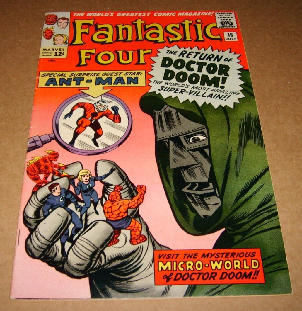 FANTASTIC FOUR 16 -KEY EARLY DOCTOR DOOM 1ST ANT-MAN CROSSOVER (1963) NICE