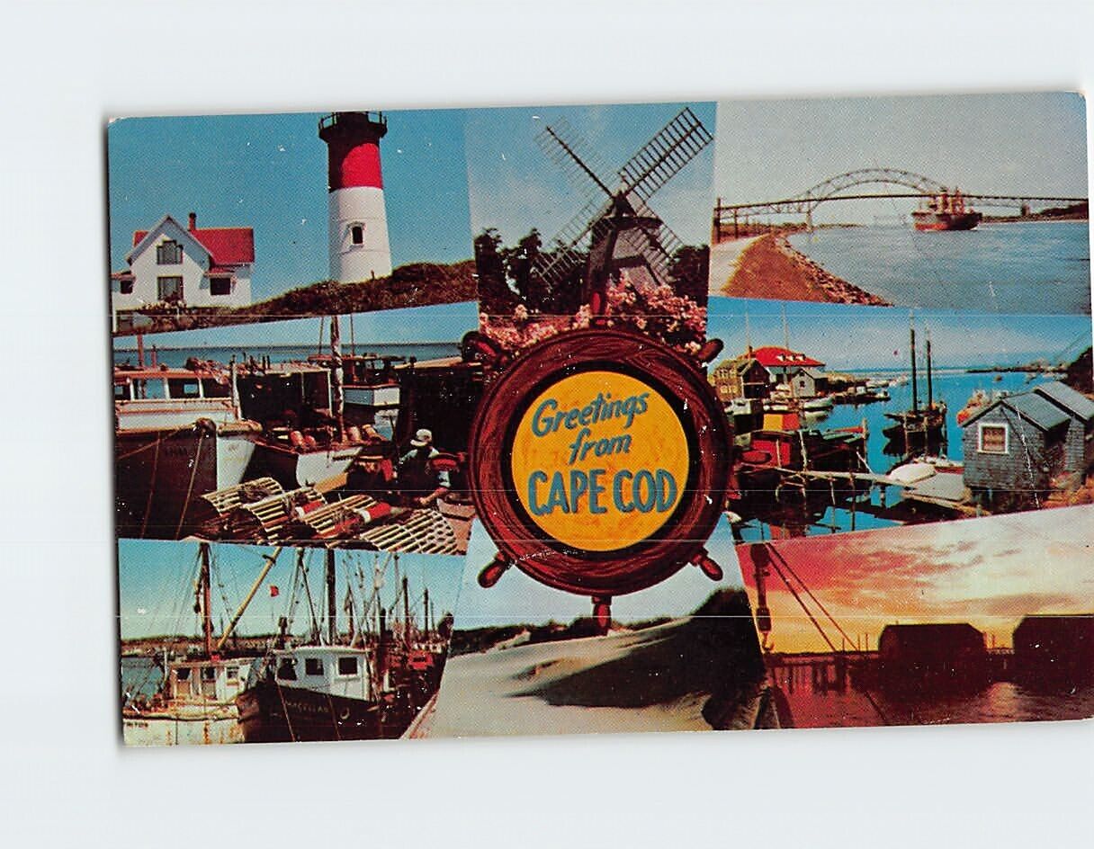 Postcard Greetings from Cape Cod Massachusetts USA