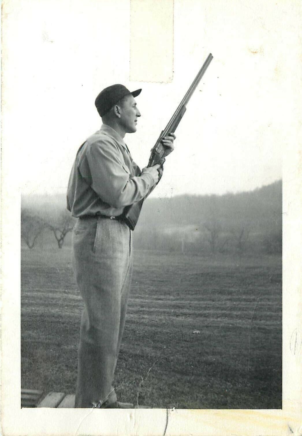 Dharmatala Calcutta India RPPC Hunter with Rifle in Field pm 1968 Postcard
